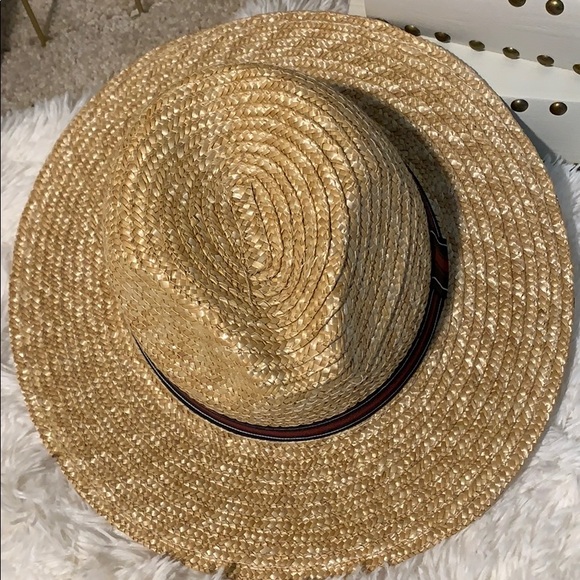 Straw Hat with Ribbon Detail - Picture 3 of 3